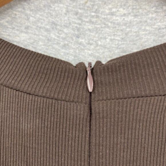 Superdown Dress Womens Medium Brown Ribbed Ruched Bodice With Underwire NEW - Picture 6 of 16